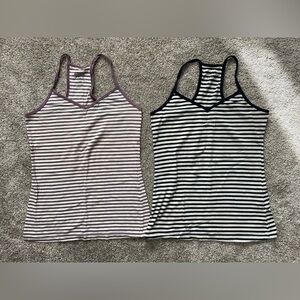 Garage Striped Tank Tops - pink and blue 2 tops